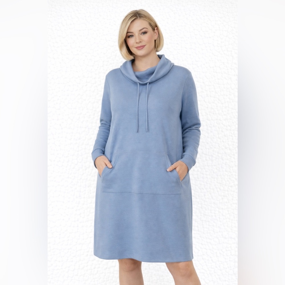WASABI concept baby blue shirt dress NWT